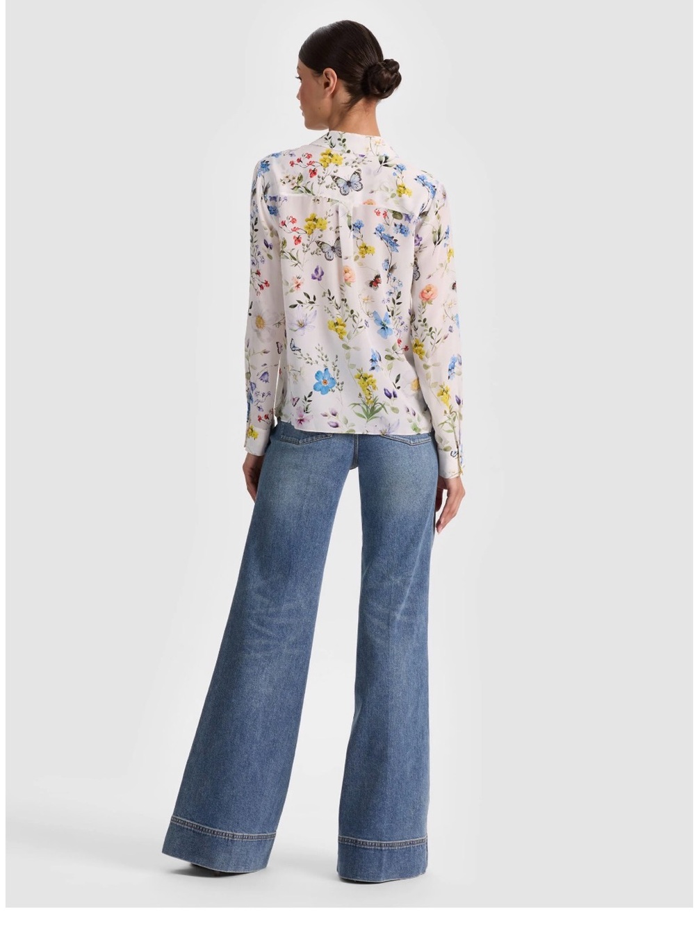 Alice + Olivia Willa Silk Blouse Size Small - Picture 3 of 9